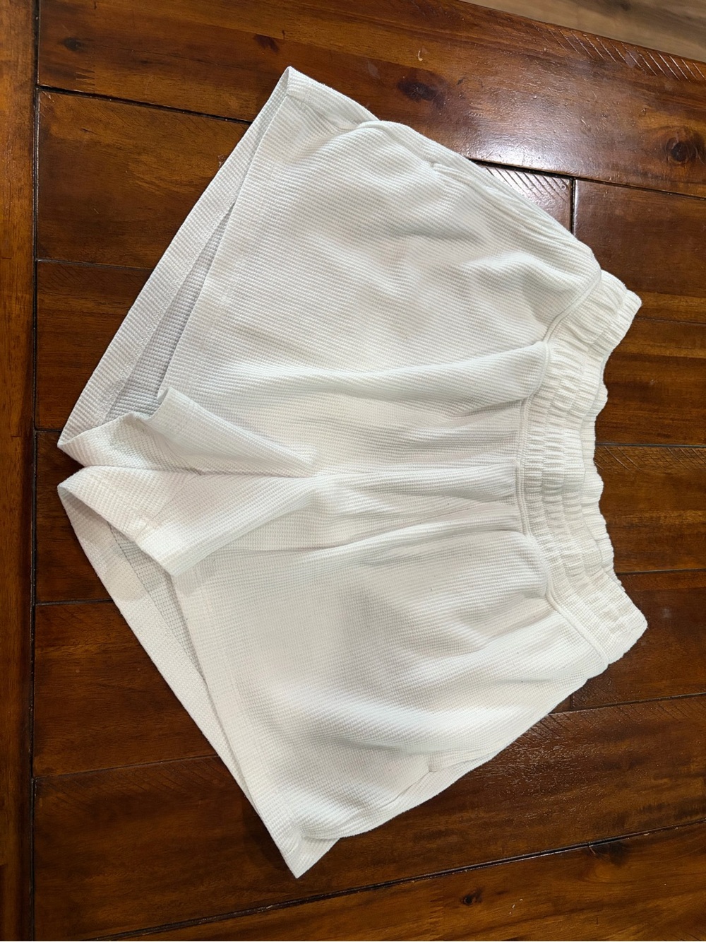 Gilly Hicks White Waffle-Knit Shorts
